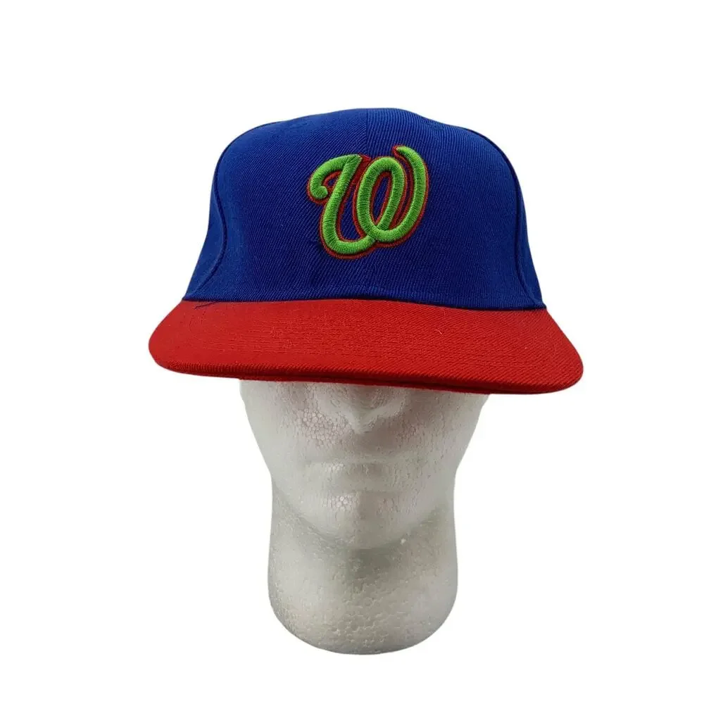 Washington‎ Nationals Hat Mens 7 1/4 Red Blue 59Fifty Fitted Wool Blend New Era